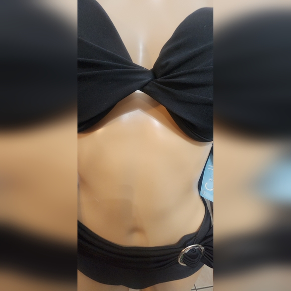 NEW WITH TAGS 2 PIECE BLACK BATHING SUIT SIZE 12 SEE PICS FOR MEASUREMENTS - Picture 9 of 16